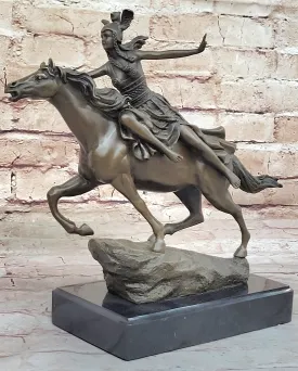 Boudica Hippolyta Amazon Warrior Female Warrior Hero on Horseback - Bronze Sculpture by Colinet