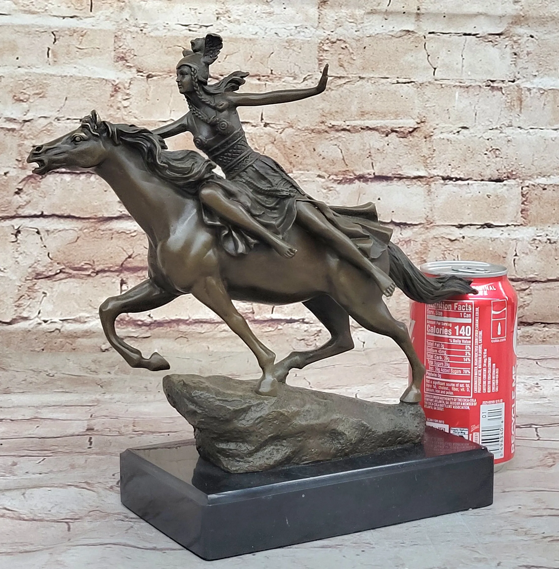 Boudica Hippolyta Amazon Warrior Female Warrior Hero on Horseback - Bronze Sculpture by Colinet