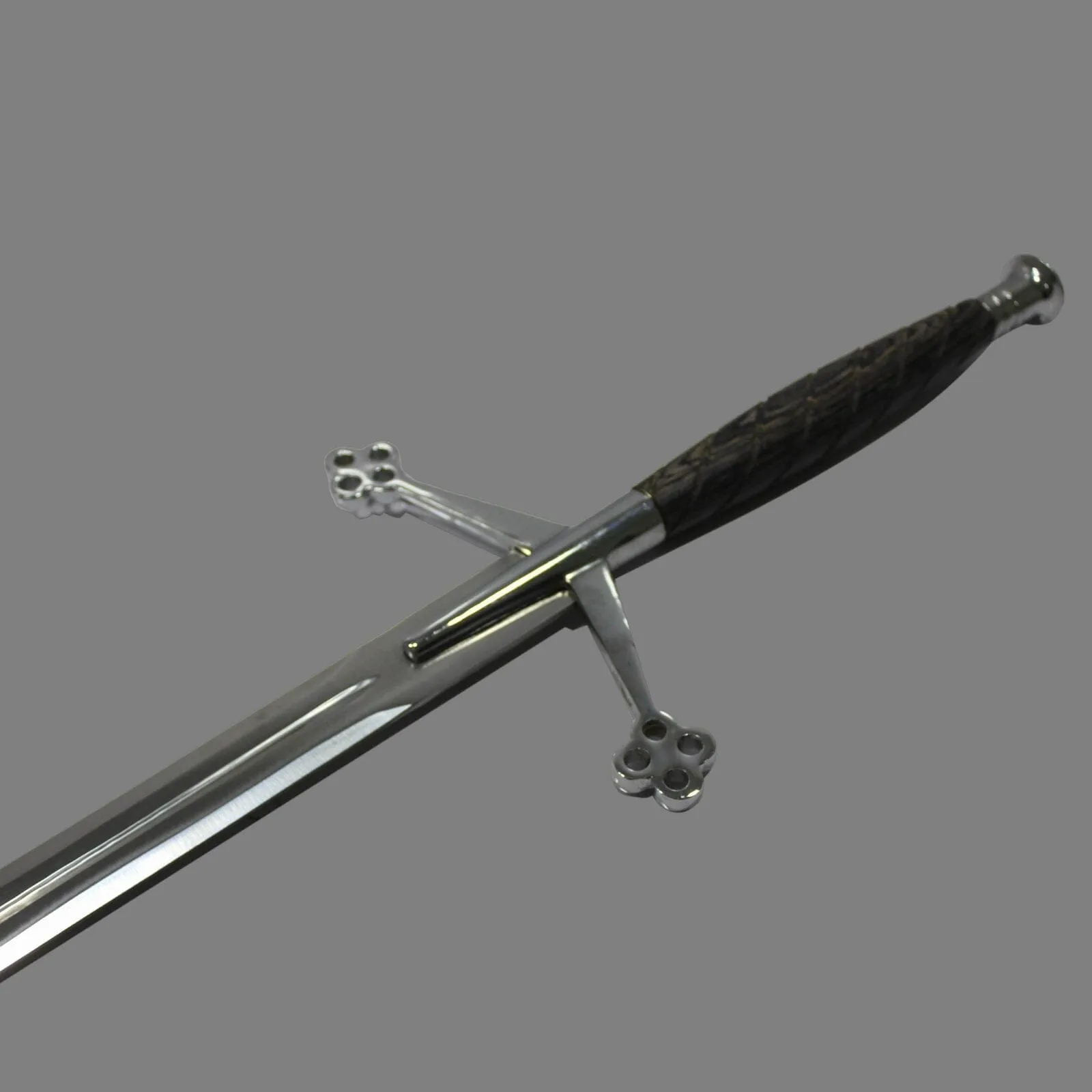 Claymore Sword with Black Handle Handmade Replica With Sheath