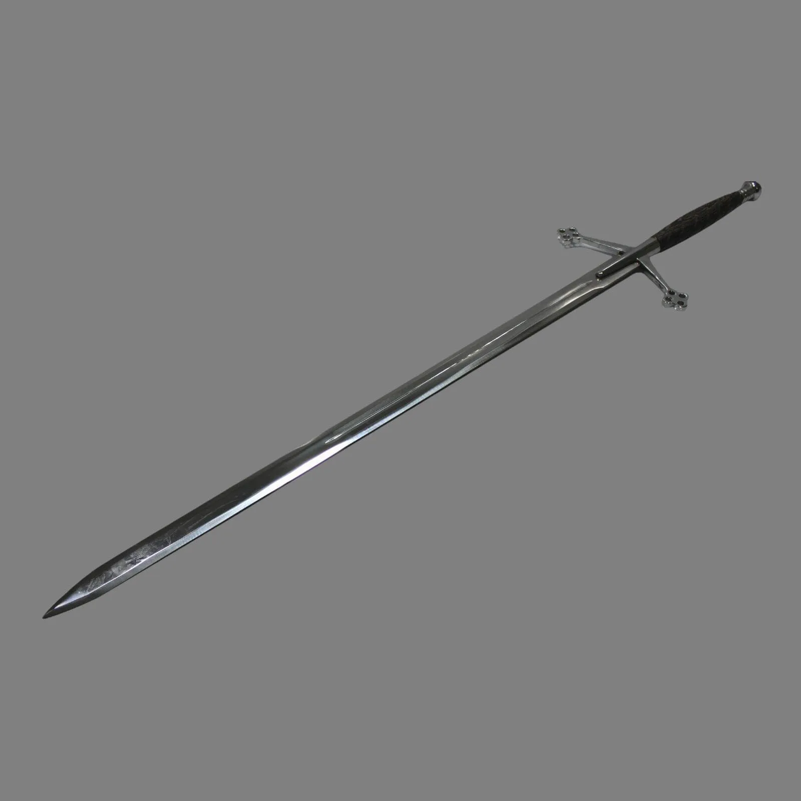 Claymore Sword with Black Handle Handmade Replica With Sheath