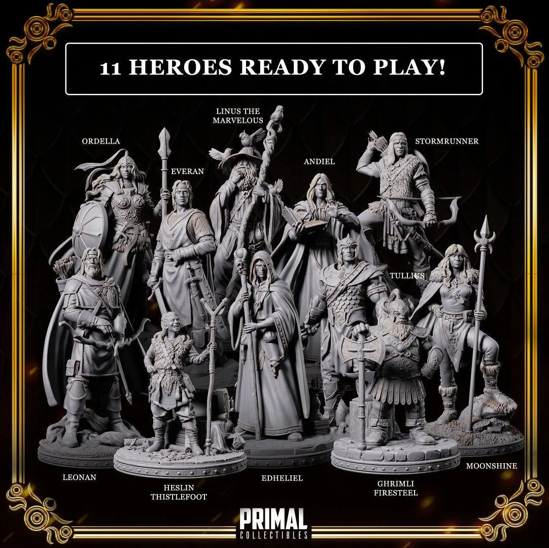 DNDDGL - BASIC BUNDLE Dragonlance 12 Miniatures Heroes and Boss