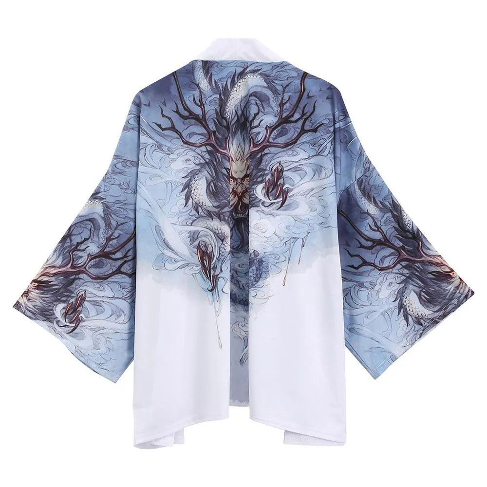 Kimono Japanese Men Mystical Dragons