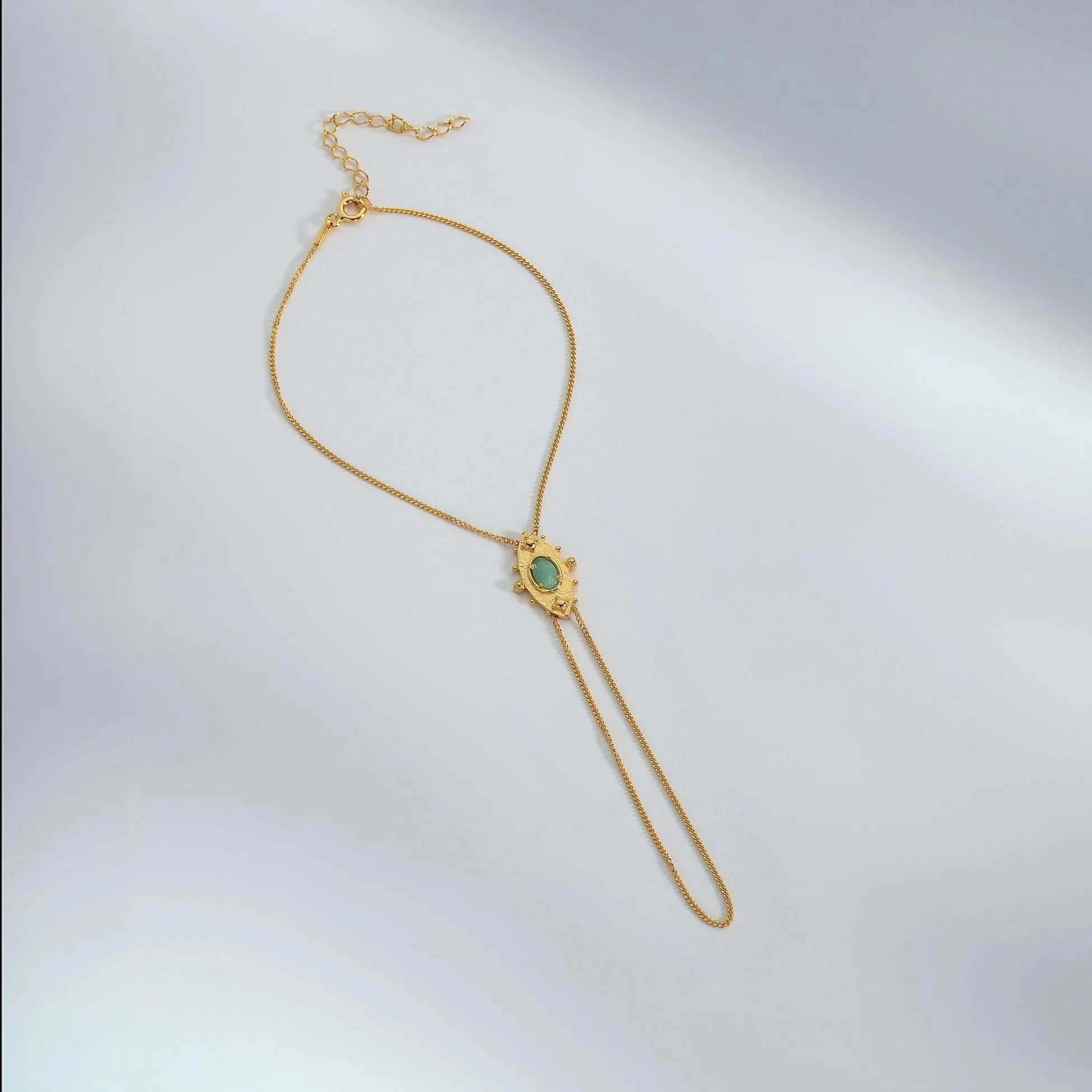 Mystic Eye Shahariman – Gold-Plated Silver with Natural Amazonite