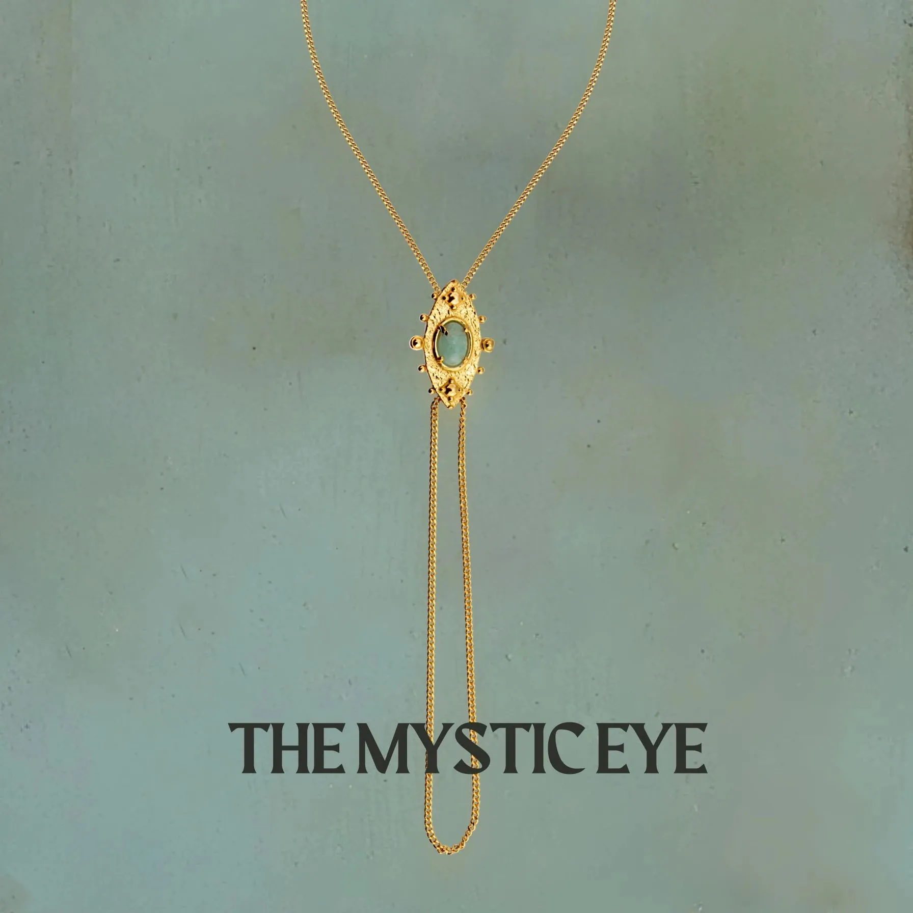 Mystic Eye Shahariman – Gold-Plated Silver with Natural Amazonite