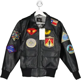 Nisse Black Tom Pilot Jacket UK 10